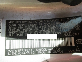 2006 TOYOTA PRIUS SILVER 1.5L AT Z16343